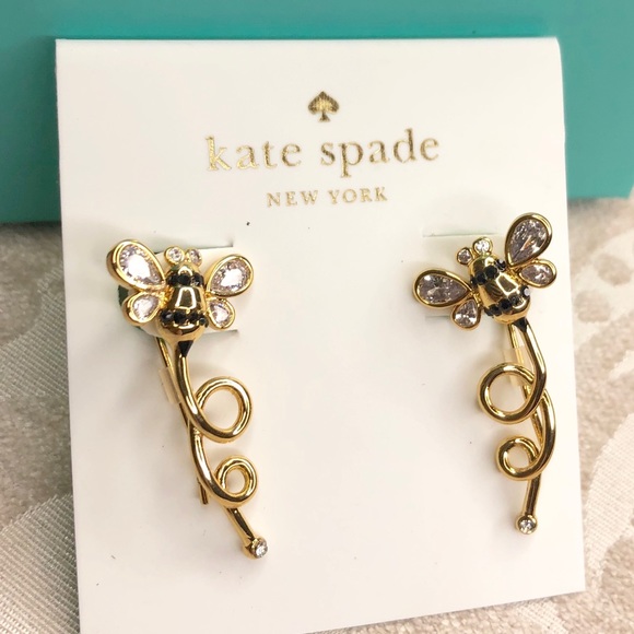 Kate Spade ♠️ NWOT Bee Picnic Perfect Earrings - Picture 6 of 6